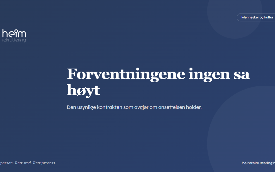 Forventningene ingen sa høyt